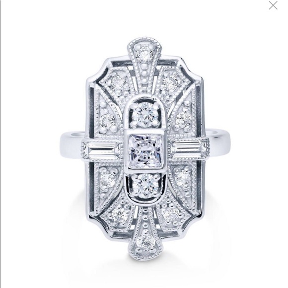 berricle Jewelry - Berricle crystal Statement Art Deco CZ milgrain